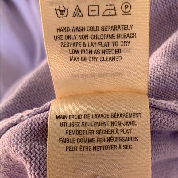 Anthropologie Rambuteau Surplice Lavender Wrap Tie Knit Top - Picture 8 of 9